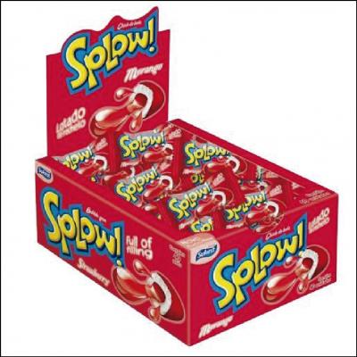 Chiclete Splow Morango Caixa