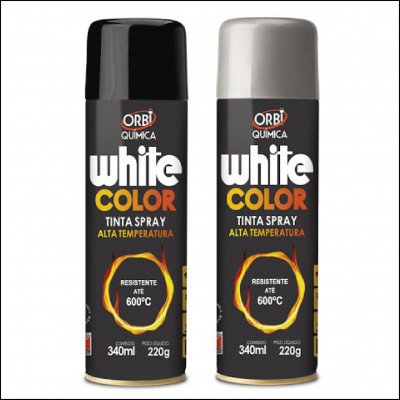 Tinta Spray White Color Alta Temperatura