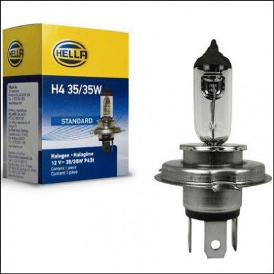 Lâmpada de farol H4 Standard Hella