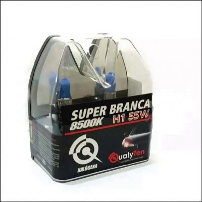 Lâmpada Super Branca Encaixe H1 8500k Qualyten