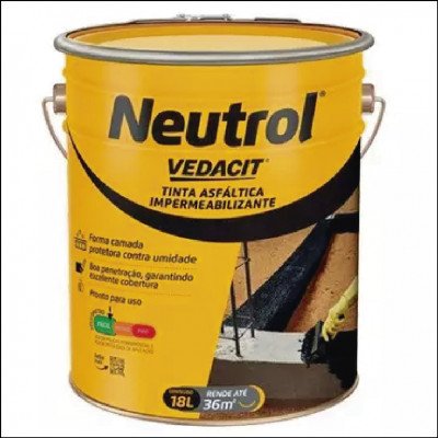 Neutrol Tinta Asfáltica Preta 18L Vedacit