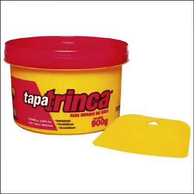 Massa Tapa-Trinca 900g com Espátula Bricolagem