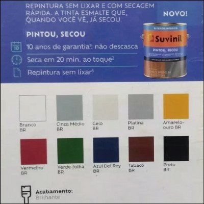 Tinta Esmalte Pintou Secou 0,9L Suvinil - imagem 1