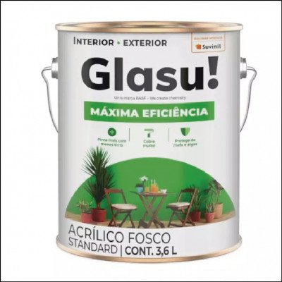 Tinta Acrílica Máxima Eficiência 3,6L Glasu