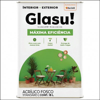 Tinta Acrílica Máxima Eficiência 18L Glasu