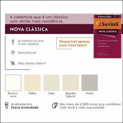 Tinta Acrílica Fosco Select 18L Suvinil - imagem 1