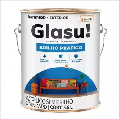 Tinta Acrílica Brilho Prático 3,6L Glasu