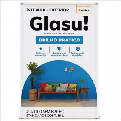 Tinta Acrílica Brilho Prático 18L Glasu