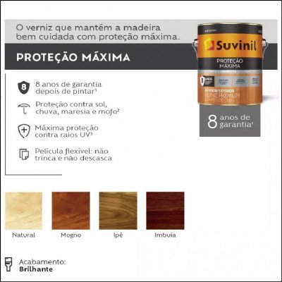 Verniz Deck Proteção Máxima 3,6L Suvinil - imagem 1