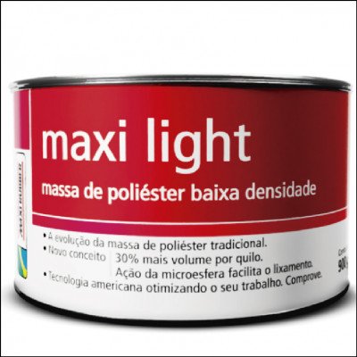 Massa Poliéster 0,9kg c/Catalisador Maxi Rubber