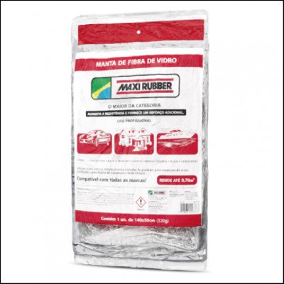 Manta Fibra de Vidro 1,4 x 0,5m Maxi Rubber