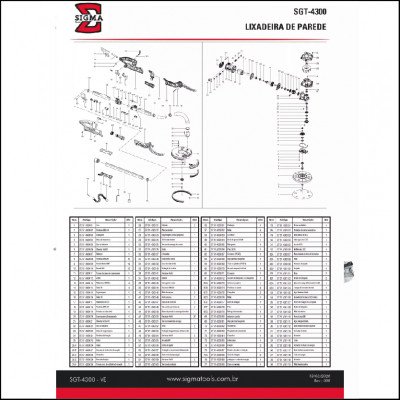 Lixadeira Elétrica p/Teto e Parede SGT-4300 Sigma - imagem 1
