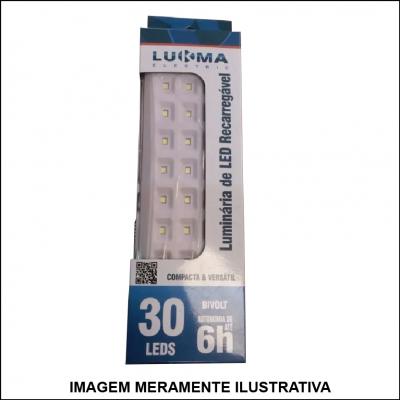 Luminária De Emergencia 30 Leds Autonomia 6h Lukma