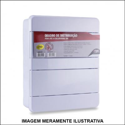 Quadro Distribuição c/ Barram 24 Din Embutir Forceline