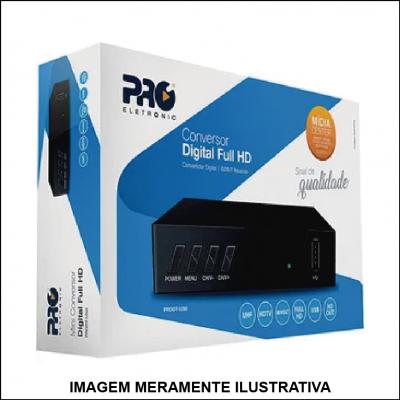 Conversor Digital Full HD Pro Eletronic PRODT1250 Preto