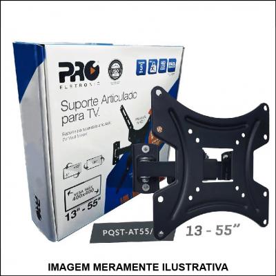 Suporte Articulado para TV 13 a 55 Polegadas 3 Níveis de Movimento Proeletronic