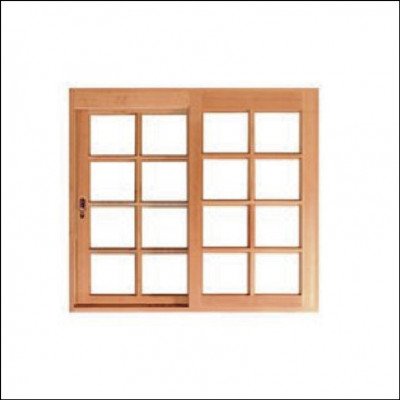 Vitrô de Correr Reto Quadriculado 2 Folhas