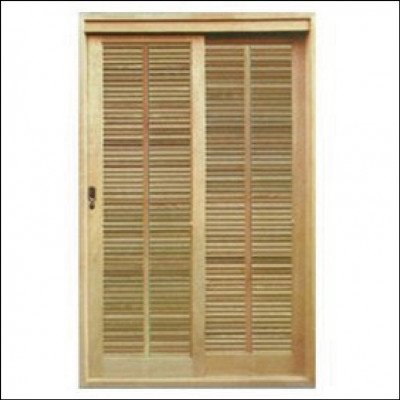 Porta de Correr Veneziana Reta 3 Folhas