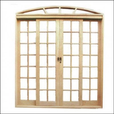 Porta de Correr Arco Quadriculada 4 Folhas