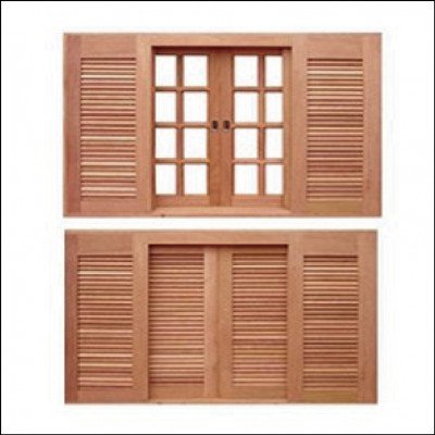 Janela Veneziana de Correr Reta Quadriculado 6 Folhas