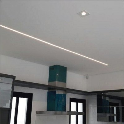 Forro Drywall Com Rasgos Para Iluminação de Led
